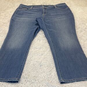 St. John's Bay Women's Straight Leg Blue Jeans WOMENS SIZE 20WS DENIM